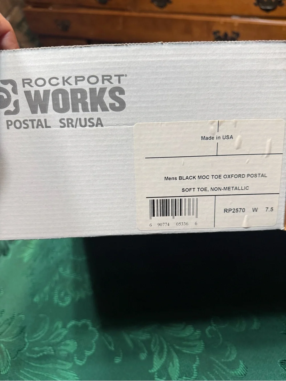 Rockport Works pro Walker, postal approved, black leather shoes men’s NWT